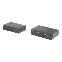 StarTech.com Multi-Input HDBaseT Extender Kit - Built-In Switch and Video Scaler - DisplayPort HDMI and VGA Over CAT6 or CAT5e