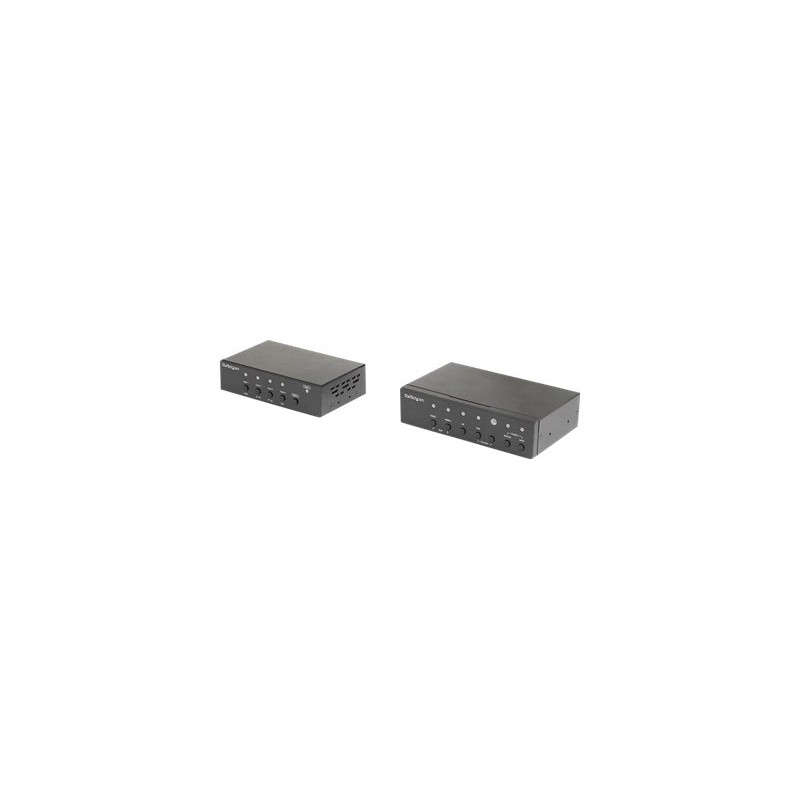 StarTech.com Multi-Input HDBaseT Extender Kit - Built-In Switch and Video Scaler - DisplayPort HDMI and VGA Over CAT6 or CAT5e