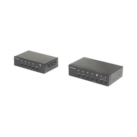 StarTech.com Multi-Input HDBaseT Extender Kit - Built-In Switch and Video Scaler - DisplayPort HDMI and VGA Over CAT6 or CAT5e