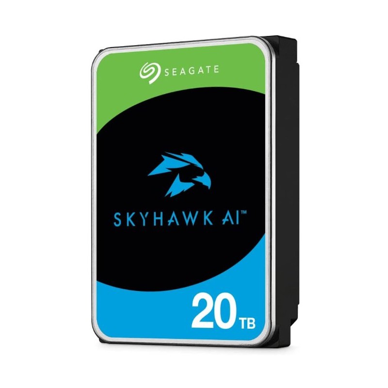 Seagate SkyHawk AI ST20000VE002 - Pevný disk - 20 TB - interní - 3.5" - SATA 6Gb/s - vyrovnávací paměť: 256 MB - s 3 roky