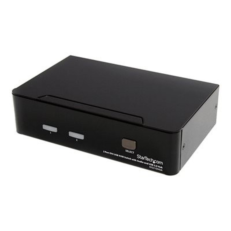 StarTech.com 2 Port DVI USB KVM Switch with Audio and USB 2.0 Hub (SV231DVIUA) - Prepínac KVM / audio / USB - 2 x KVM / zvuk /
