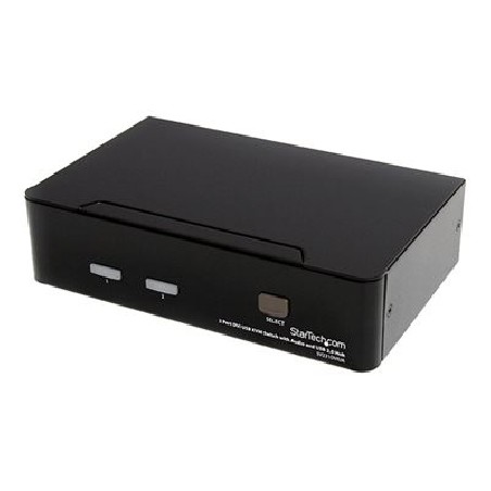 StarTech.com 2 Port DVI USB KVM Switch with Audio and USB 2.0 Hub (SV231DVIUA) - Prepínac KVM / audio / USB - 2 x KVM / zvuk /