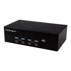 StarTech.com 4 Port VGA KVM Switch - Dual VGA - Hot-key & Audio Support - 1920x1200 KVM Switch - KVM Video Switch
