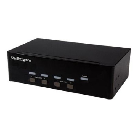 StarTech.com 4 Port VGA KVM Switch - Dual VGA - Hot-key & Audio Support - 1920x1200 KVM Switch - KVM Video Switch