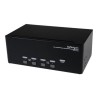 StarTech.com 4 Port Triple Monitor DVI USB KVM Switch with Audio & USB 2.0 Hub - Multi Monitor KVM - USB DVI KVM Switch