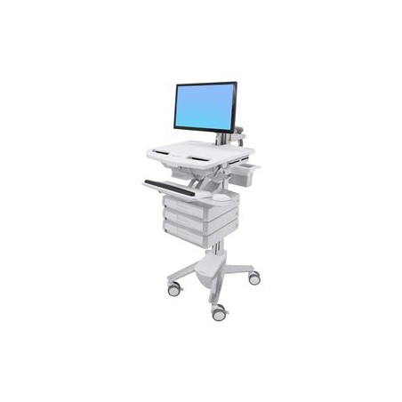 Ergotron StyleView Cart with LCD Arm, 3 Drawers - Vozík - otevřená architektura - pro LCD displej / PC vybavení - plast
