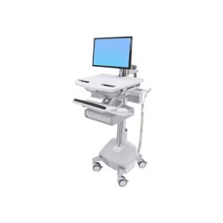 Ergotron StyleView Cart with LCD Arm, LiFe Powered, 2 Drawers - Vozík - otevřená architektura - pro LCD displej / PC vybavení