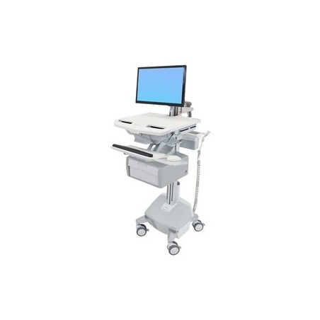 Ergotron StyleView Cart with LCD Arm, LiFe Powered, 1 Tall Drawer - Vozík - pro LCD displej / PC vybavení - uzamykatelný