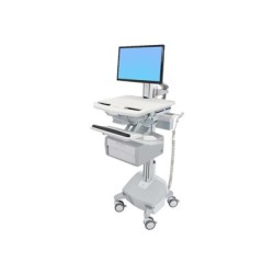 Ergotron StyleView Cart with LCD Pivot, LiFe Powered, 1 Tall Drawer - Vozík - pro LCD displej / PC vybavení - uzamykatelný