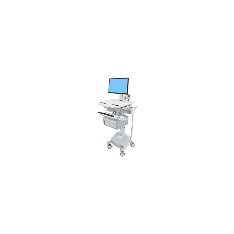 Ergotron StyleView Cart with LCD Pivot, LiFe Powered, 1 Tall Drawer - Vozík - pro LCD displej / PC vybavení - uzamykatelný