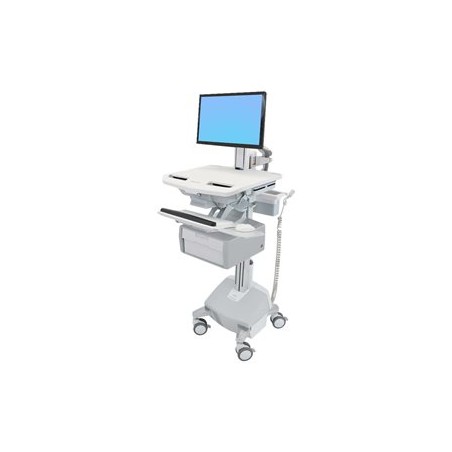 Ergotron StyleView Cart with LCD Pivot, LiFe Powered, 1 Tall Drawer - Vozík - pro LCD displej / PC vybavení - uzamykatelný