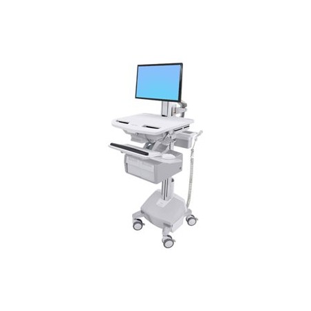 Ergotron StyleView Cart with LCD Pivot, LiFe Powered, 2 Tall Drawers - Vozík - otevřená architektura - pro LCD displej / PC