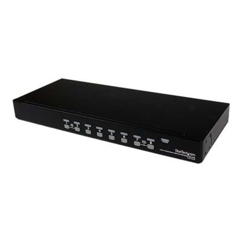 StarTech.com 8 Port 1U RackMount USB PS/2 KVM Switch with OSD - Prepínac KVM - 8 x KVM port(s) - 1 místní uživatel - desktop