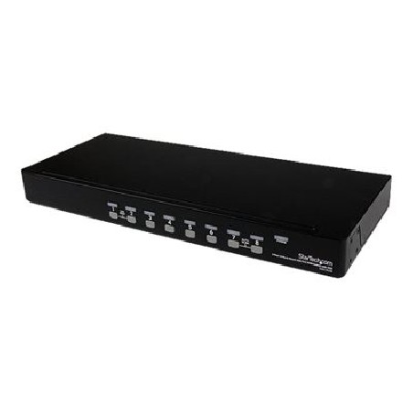 StarTech.com 8 Port 1U RackMount USB PS/2 KVM Switch with OSD - Prepínac KVM - 8 x KVM port(s) - 1 místní uživatel - desktop