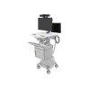 Ergotron StyleView - Vozík (pouze nabíjení) - otevřená architektura - pro 2 LCD displeje / PC vybavení - zdravotní - plast