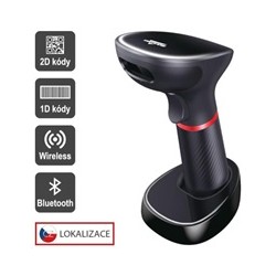 Virtuos CCD 2D čtečka HW-855A, bezdrátová, základna, USB, černá