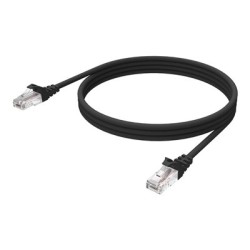 Vision - Síťový kabel - RJ-45 (M) do RJ-45 (M) - 1 m - UTP - CAT 6 - bootovaný, licna - černá