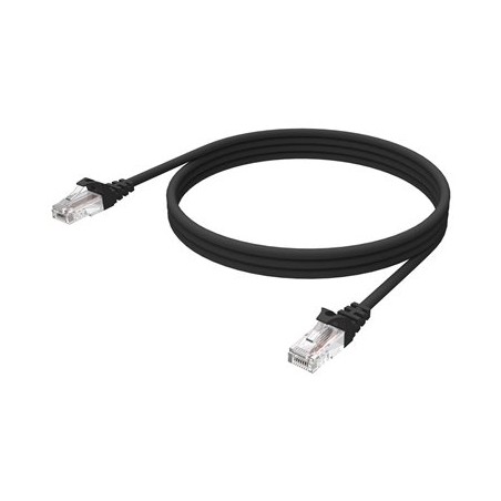 Vision - Síťový kabel - RJ-45 (M) do RJ-45 (M) - 1 m - UTP - CAT 6 - bootovaný, licna - černá