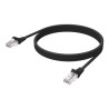 Vision - Síťový kabel - RJ-45 (M) do RJ-45 (M) - 1 m - UTP - CAT 6 - bootovaný, licna - černá