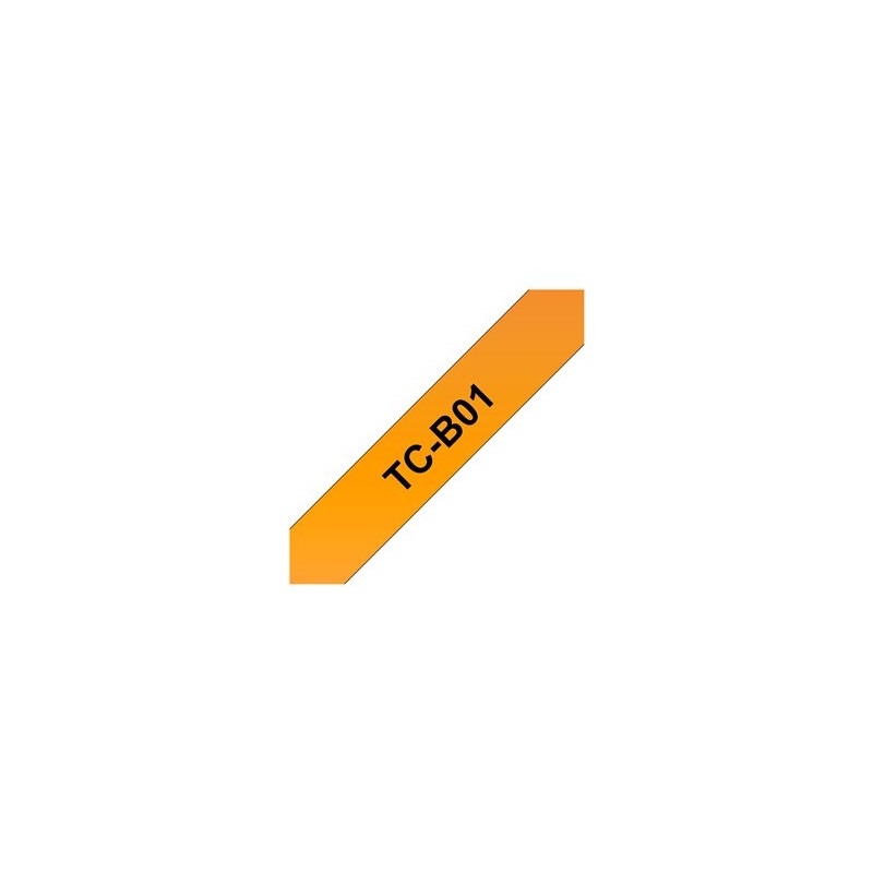 Brother TCB01 - 12 mm x 6.7 m - černá nebo fluorescentní oranžová - lamino páska - pro P-Touch PT-2000, PT-3000, PT-500