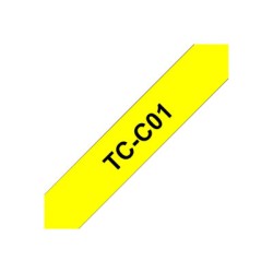 Brother TCC01 - 12 mm x 6.7 m - černá na fluorescentním žlutém podkladu - lamino páska - pro P-Touch PT-2000, PT-3000, PT-500