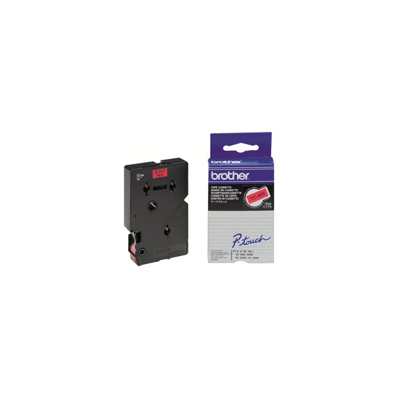 Brother - Černá, červená - Role (1,2 cm x 7,7 m) 1 kusy páska pro tiskárnu - pro P-Touch PT-15, PT-20, PT-2000, PT-3000