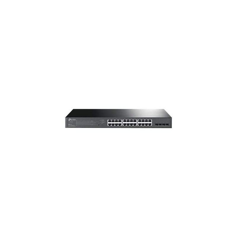 TP-Link JetStream TL-SG2428P V5 - Přepínač - L2+ - inteligentní - 24 x 10/100/1000 (PoE+) + 4 x gigabitů SFP - Lze montovat do