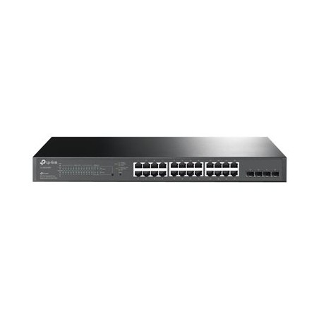 TP-Link JetStream TL-SG2428P V5 - Přepínač - L2+ - inteligentní - 24 x 10/100/1000 (PoE+) + 4 x gigabitů SFP - Lze montovat do
