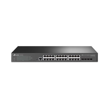 TP-Link JetStream TL-SG3428 V2.26 - Přepínač - řízený - 24 x 10/100/1000 + 4 x gigabitů SFP - Lze montovat do rozvaděče