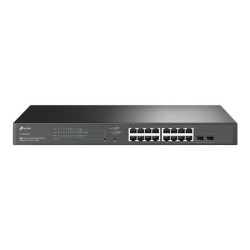 TP-Link JetStream TL-SG2218P V1.60 - Přepínač - inteligentní - 16 x 10/100/1000 (PoE+) + 2 x SFP - Lze montovat do rozvaděče
