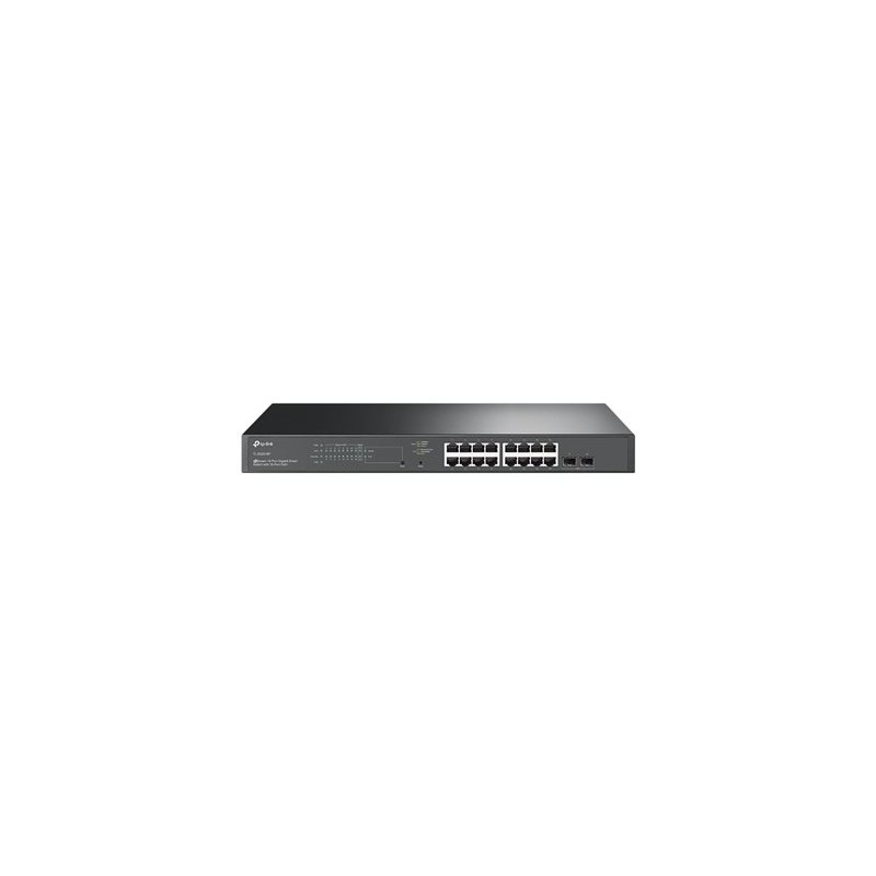 TP-Link JetStream TL-SG2218P V1.60 - Přepínač - inteligentní - 16 x 10/100/1000 (PoE+) + 2 x SFP - Lze montovat do rozvaděče