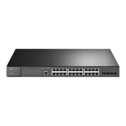 TP-Link JetStream TL-SG3428MP V6.6 - Přepínač - L2+ - řízený - 24 x 10/100/1000 (PoE+) + 4 x gigabitů SFP - Lze montovat do