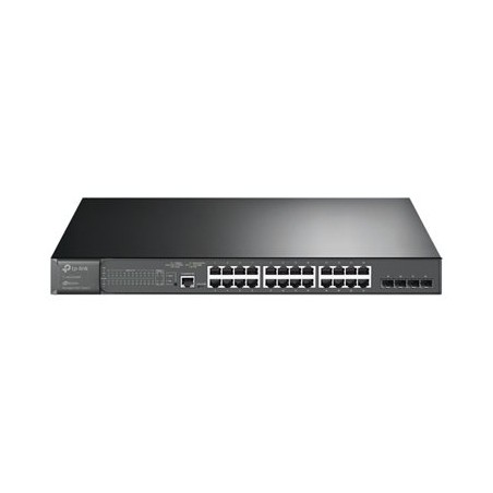 TP-Link JetStream TL-SG3428MP V6.6 - Přepínač - L2+ - řízený - 24 x 10/100/1000 (PoE+) + 4 x gigabitů SFP - Lze montovat do