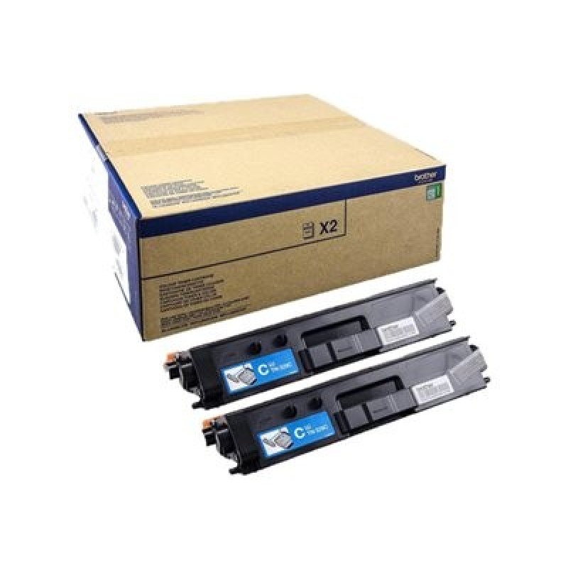 Brother TN329C - 2-balení - azurová - originální - kazeta s barvivem - pro Brother DCP-L8450CDW