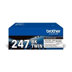 Brother TN247BK TWIN - 2-balení - Vysoká výtěžnost - černá - originální - kazeta s barvivem - pro Brother DCP-L3510CDW
