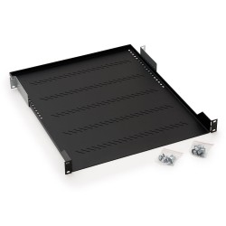 TRITON Police s perforací 19", 1U/150mm, nosnost 15kg, černá