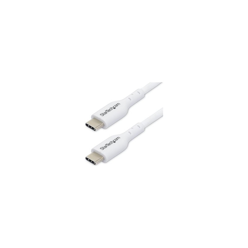 StarTech.com - USB kabel - USB-C (M) do USB-C (M) - USB 2.0 - 3 A - 1 m - USB Power Delivery (60W) - bílá (balení 2)
