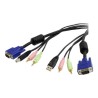 StarTech.com 10 ft 4-in-1 USB VGA KVM Cable with Audio and Microphone - VGA KVM Cable - USB KVM Cable - KVM Switch Cable