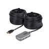 StarTech.com USB Extender Hub, 24m USB 2.0 Extension Cable with 4-Port USB Hub, Active/Bus Powered USB Repeater Cable, Optional