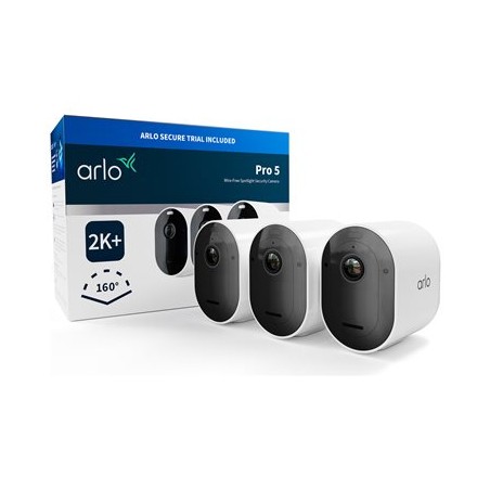 Arlo Pro 5 - Síťová bezpečnostní kamera - venkovní - odolnost vůči počasí - barevný (Den a noc) - audio - bezdrátový - Wi-Fi