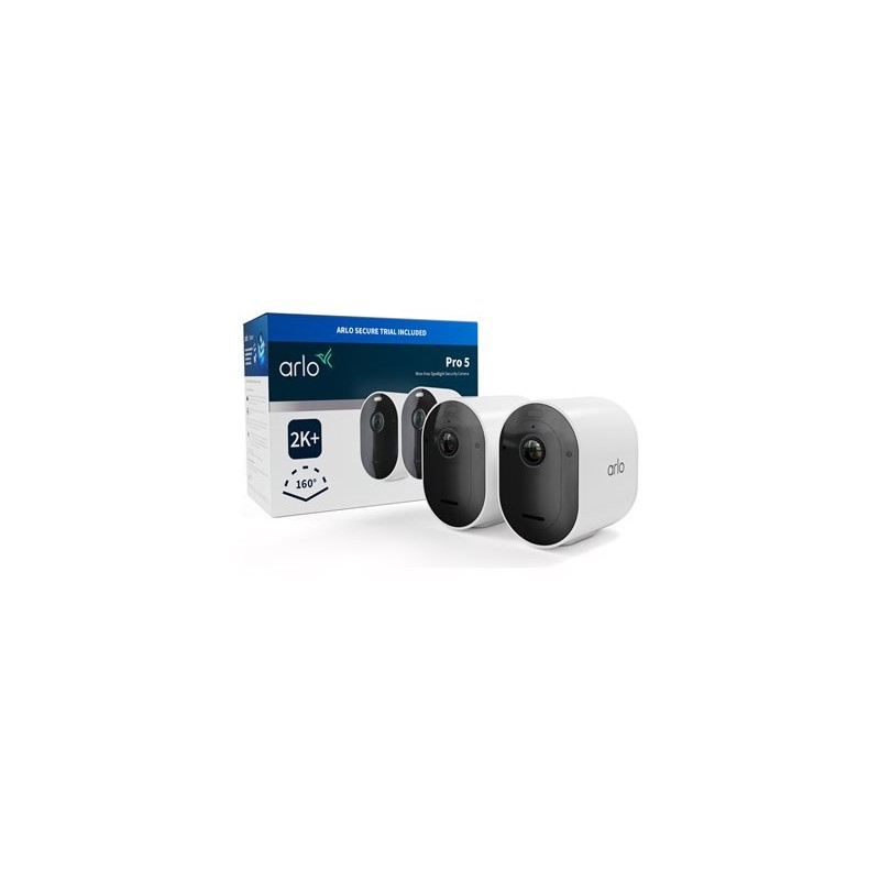 Arlo Pro 5 - Síťová bezpečnostní kamera - venkovní - odolná vůči povětrnostním vlivům - barevný (Den a noc) - 2688 x 1520