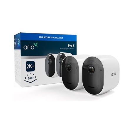 Arlo Pro 5 - Síťová bezpečnostní kamera - venkovní - odolná vůči povětrnostním vlivům - barevný (Den a noc) - 2688 x 1520
