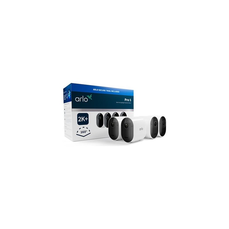 Arlo Pro 5 - Síťová bezpečnostní kamera - venkovní - odolná vůči povětrnostním vlivům - barevný (Den a noc) - 2688 x 1520