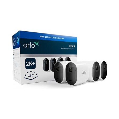 Arlo Pro 5 - Síťová bezpečnostní kamera - venkovní - odolná vůči povětrnostním vlivům - barevný (Den a noc) - 2688 x 1520