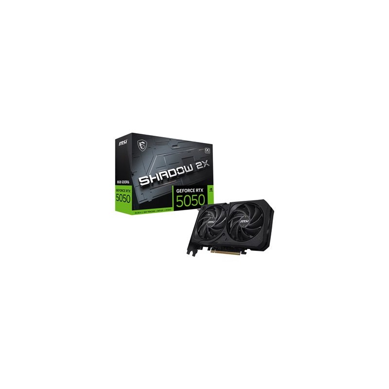 MSI GeForce RTX 5050 8G SHADOW 2X OC - Grafická karta - GeForce RTX 5050 - 8 GB GDDR6 - PCIe 5.0 x16 - 3 x DisplayPort, HDMI
