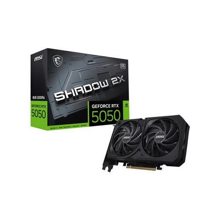 MSI GeForce RTX 5050 8G SHADOW 2X OC - Grafická karta - GeForce RTX 5050 - 8 GB GDDR6 - PCIe 5.0 x16 - 3 x DisplayPort, HDMI