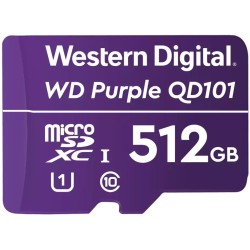WD Purple - Paměťová karta flash - 512 GB - UHS-I U1 / Class10 - microSDXC - purpurová