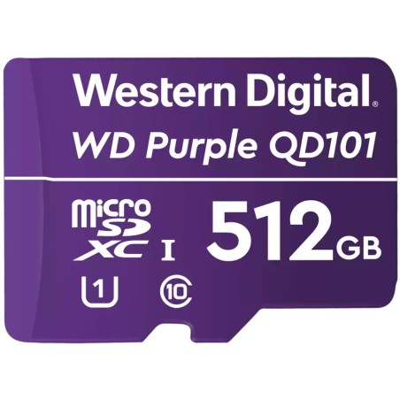 WD Purple - Paměťová karta flash - 512 GB - UHS-I U1 / Class10 - microSDXC - purpurová