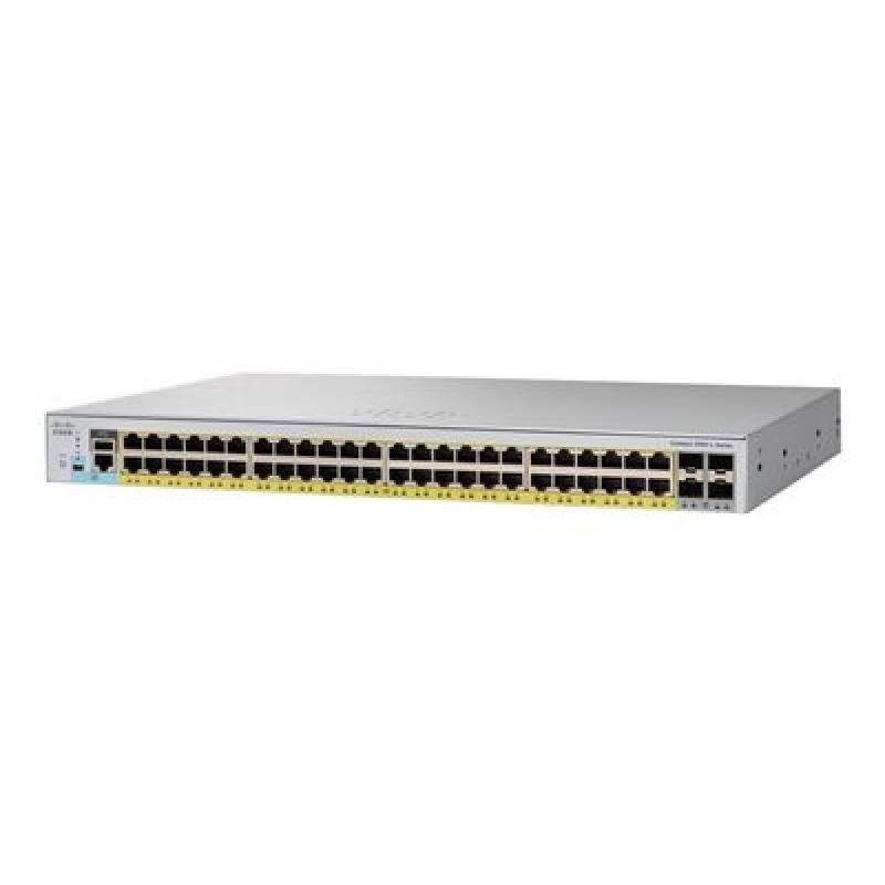Cisco Catalyst 2960L-SM-48PS - Přepínač - L3 - inteligentní - 48 x 10/100/1000 (PoE+) + 4 x 1 Gigabit Ethernet SFP+ - Lze