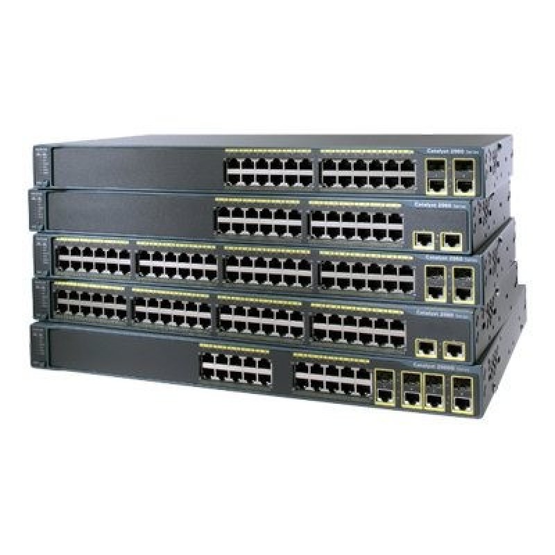 Cisco Catalyst 2960G-48TC - Přepínač - řízený - 44 x 10/100/1000 + 4 x kombinace Gigabit SFP - Lze montovat do rozvaděče